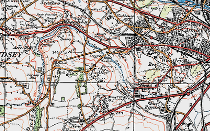 Old map of Farnley in 1925