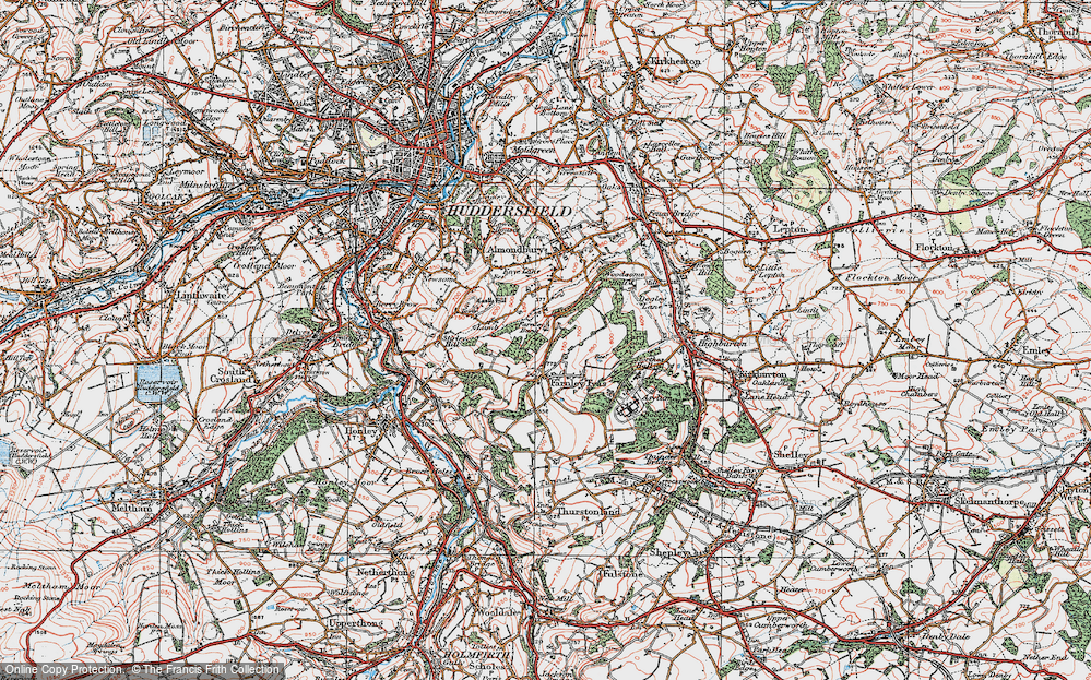 Old Map of Farnley Bank, 1924 in 1924