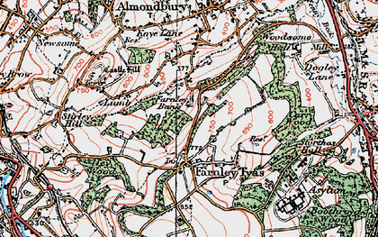 Old map of Farnley Bank in 1924
