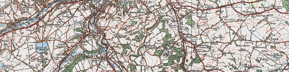 Old map of Farnley Bank in 1924