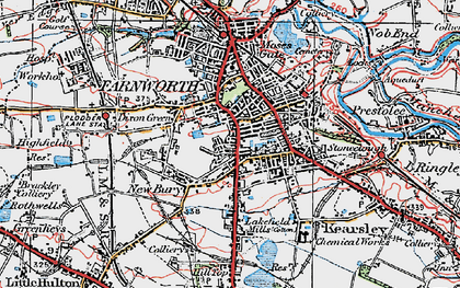 Old map of Farnworth in 1924