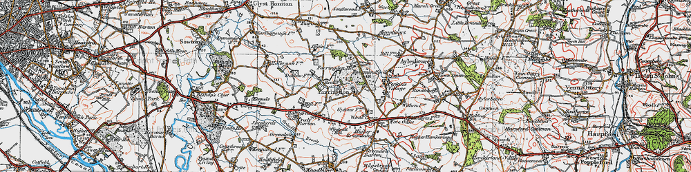 Old map of Farringdon in 1919