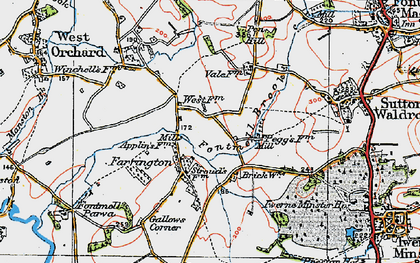Old map of Farrington in 1919