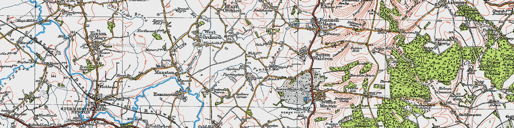 Old map of Farrington in 1919
