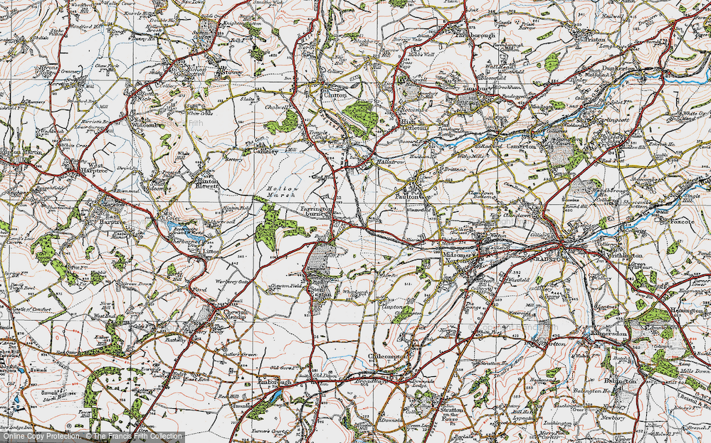 Old Map of Farrington Gurney, 1919 in 1919