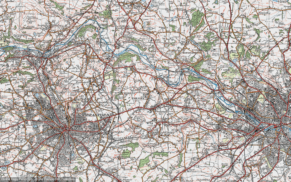 Old Map of Farsley, 1925 in 1925