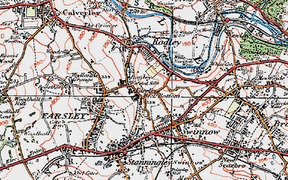 Old map of Farsley Beck Bottom in 1925