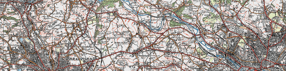 Old map of Farsley Beck Bottom in 1925