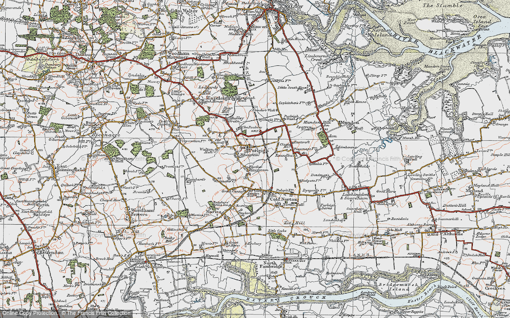 Old Map of Farther Howegreen, 1921 in 1921