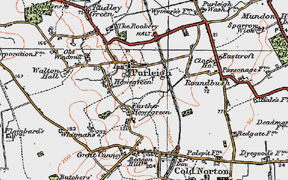 Old map of Farther Howegreen in 1921