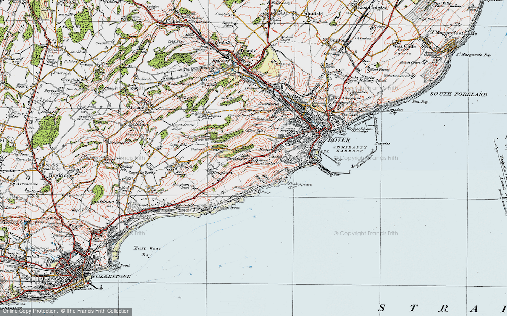 Old Map of Farthingloe, 1920 in 1920