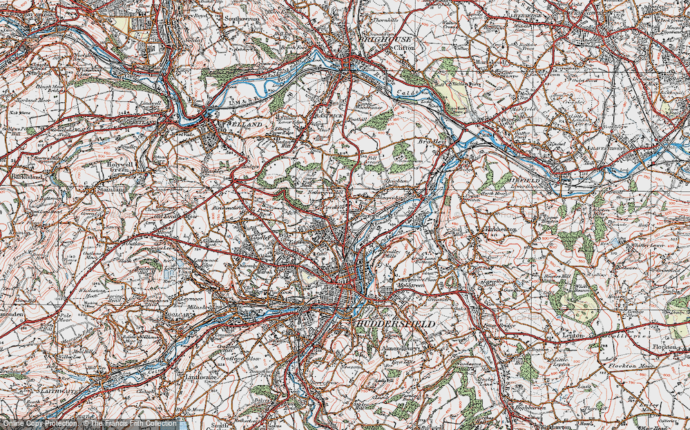 Old Map of Fartown, 1925 in 1925