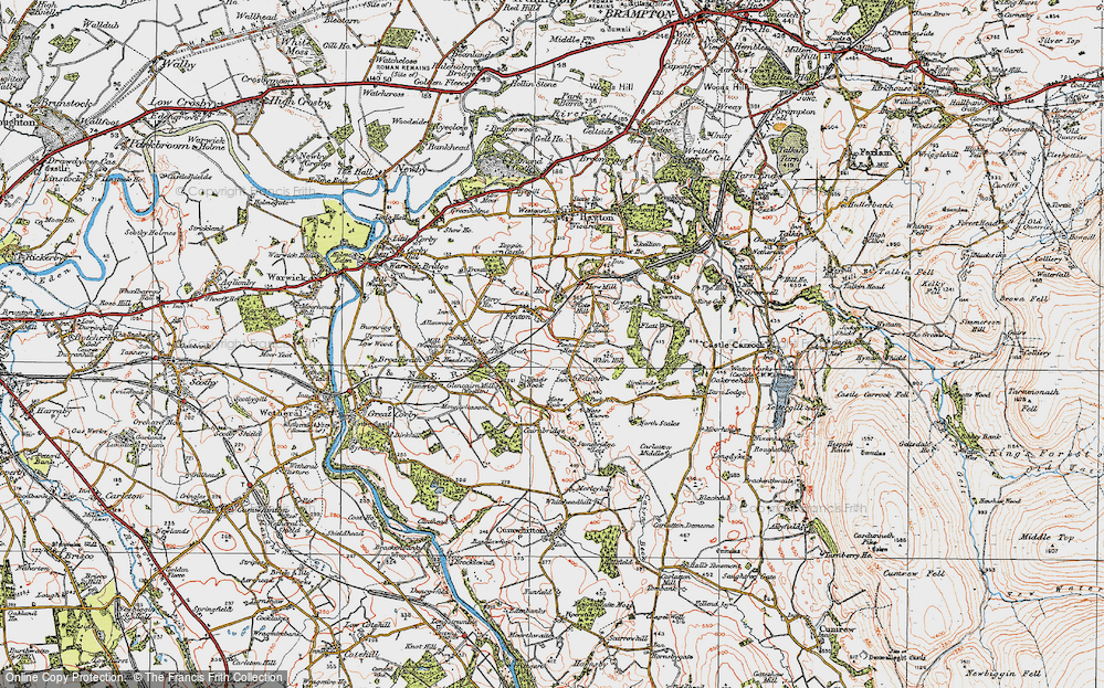 Old Map of Faugh, 1925 in 1925