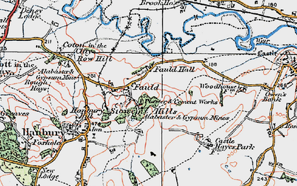 Old map of Fauld in 1921