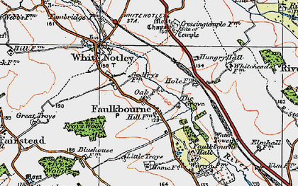 Old map of Faulkbourne in 1921