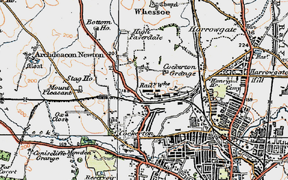 Old map of Faverdale in 1925