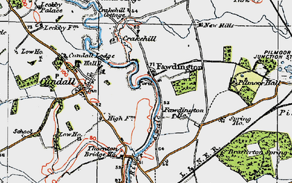 Old map of Fawdington in 1925