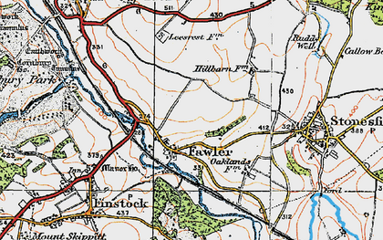 Old map of Fawler in 1919