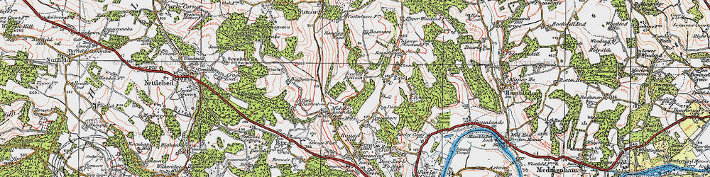 Old map of Fawley Bottom in 1919
