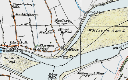 Old map of Faxfleet in 1924