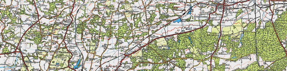 Old map of Middle Hill in 1920