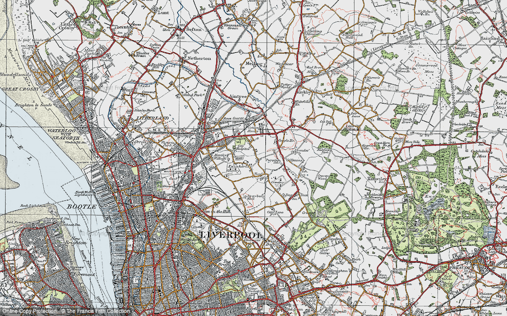 Old Map of Fazakerley, 1923 in 1923