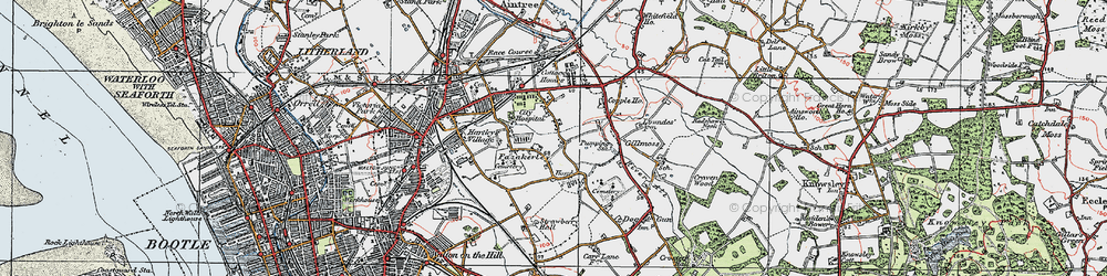 Old map of Fazakerley in 1923