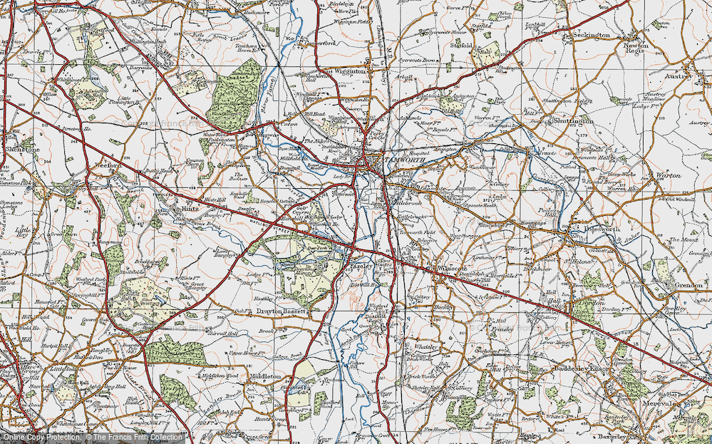 Old Map of Fazeley, 1921 in 1921