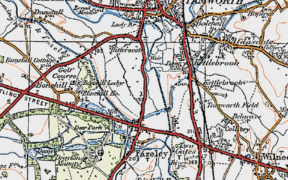 Old map of Fazeley in 1921