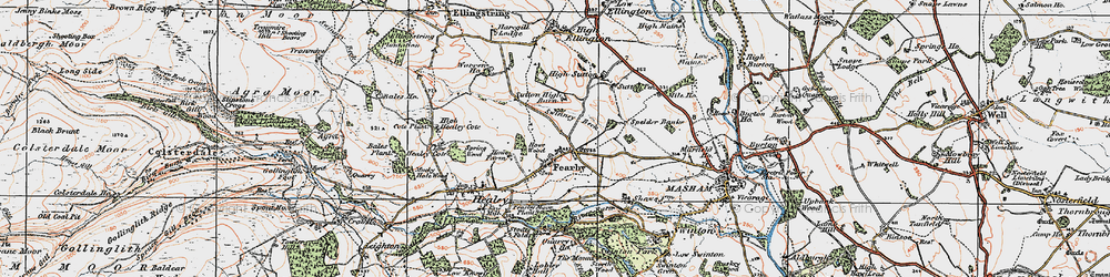Old map of Fearby in 1925