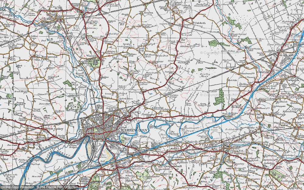 Old Map of Fearnhead, 1923 in 1923