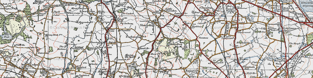 Old map of Featherstone in 1921