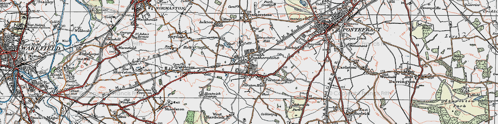 Old map of Featherstone in 1925