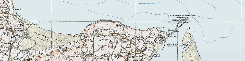 Old map of Fedw Fawr in 1922