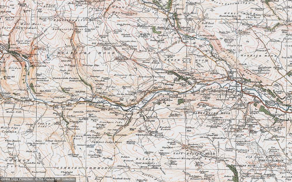 Old Map of Feetham, 1925 in 1925