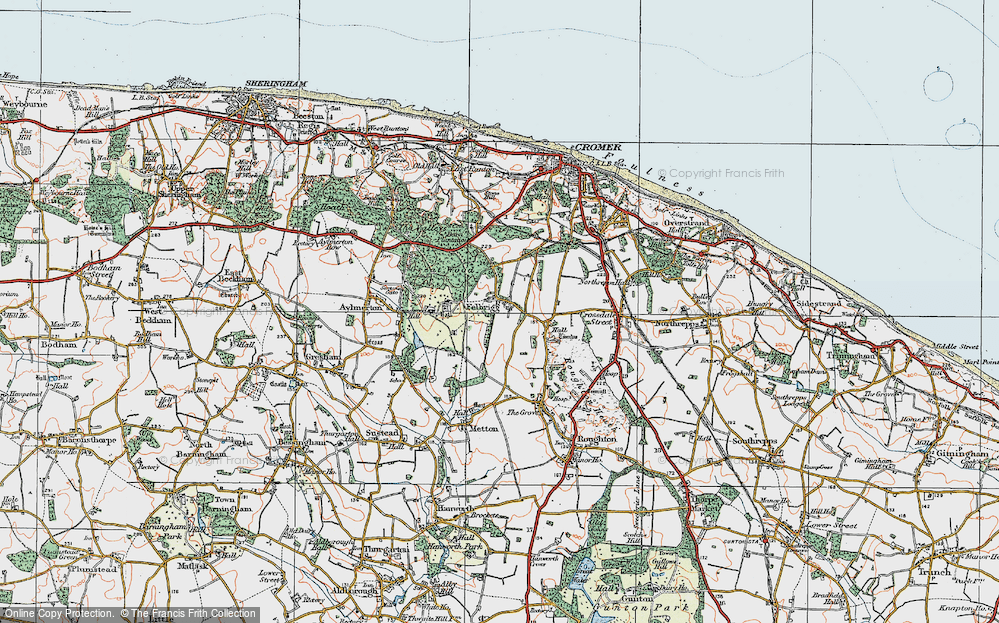 Old Map of Felbrigg, 1922 in 1922