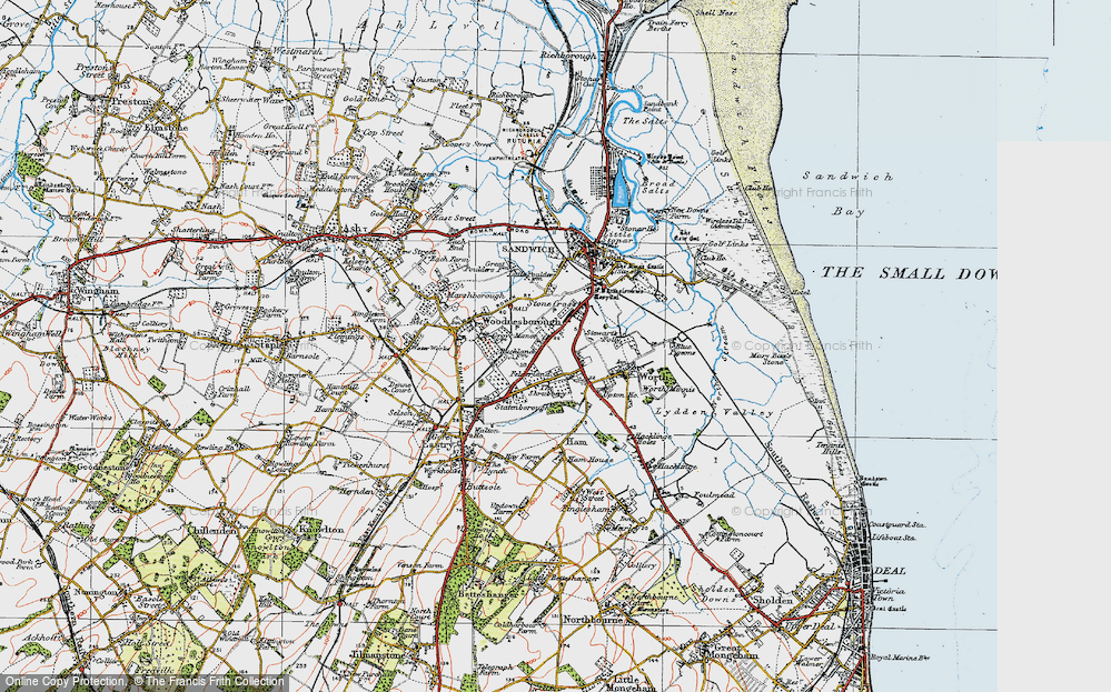 Old Map of Felderland, 1920 in 1920