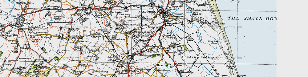 Old map of Felderland in 1920