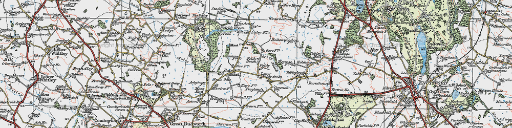 Old map of Feldy in 1923