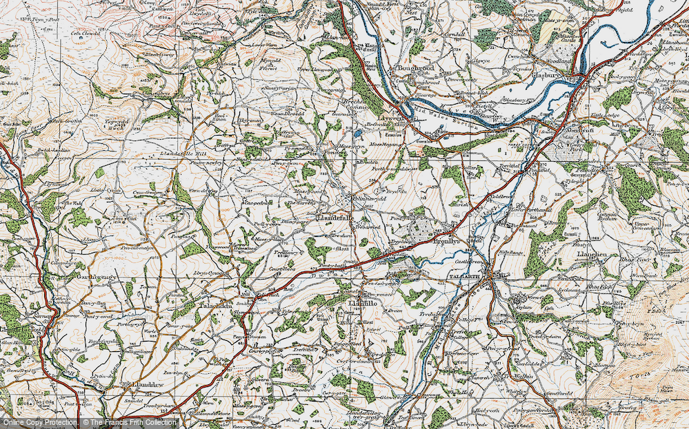 Old Map of Felin-newydd, 1919 in 1919