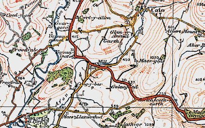 Old map of Felin Newydd in 1923