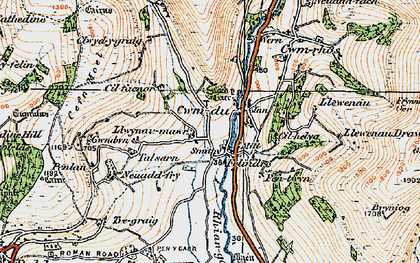 Old map of Felindre in 1919