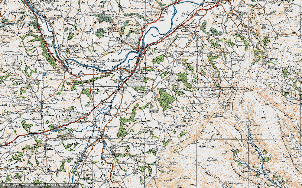 Old Map of Felindre, 1919 in 1919