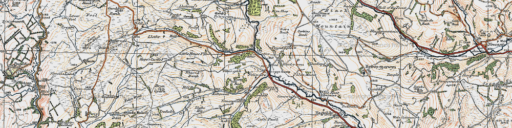 Old map of Felindre in 1920