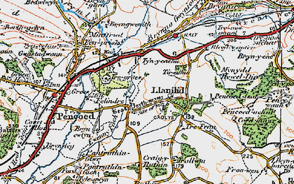 Old map of Felindre in 1922