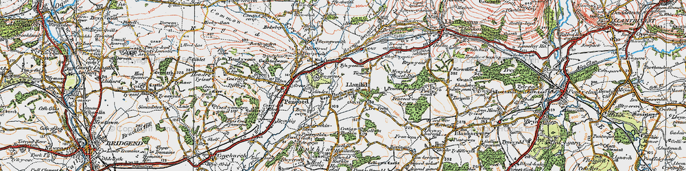 Old map of Llanilid in 1922
