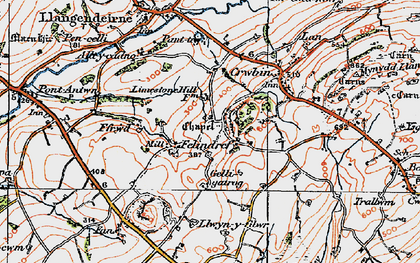 Old map of Felindre in 1923