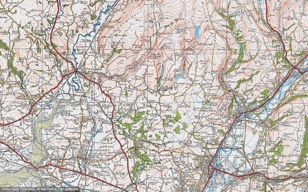 Old Map of Felindre, 1923 in 1923