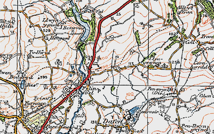 Old map of Felinfoel in 1923