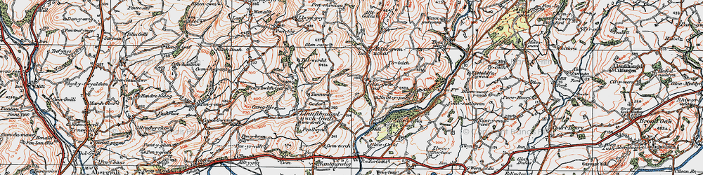 Old map of Felingwmisaf in 1923